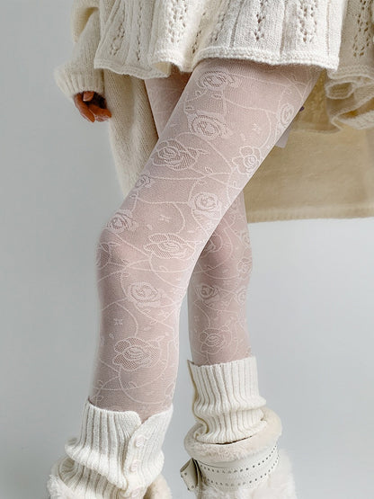 Floral (2 collants résille couleurs)