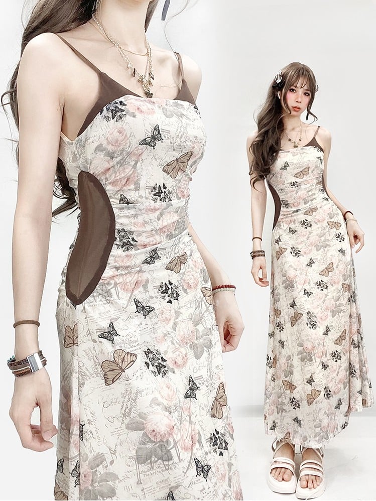 Print Dress Colorful Butterfly Cami Bittersweet Glamorous