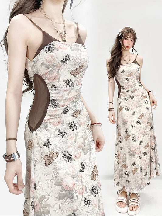 Printkleid Buntes Schmetterlings-Camisole Bittersweet Glamorous