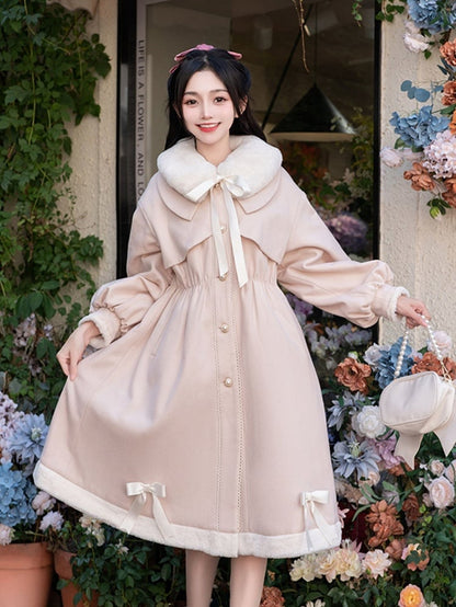 Peter Pink with Detachable Collar Pan Regular/Padded Coat Plush