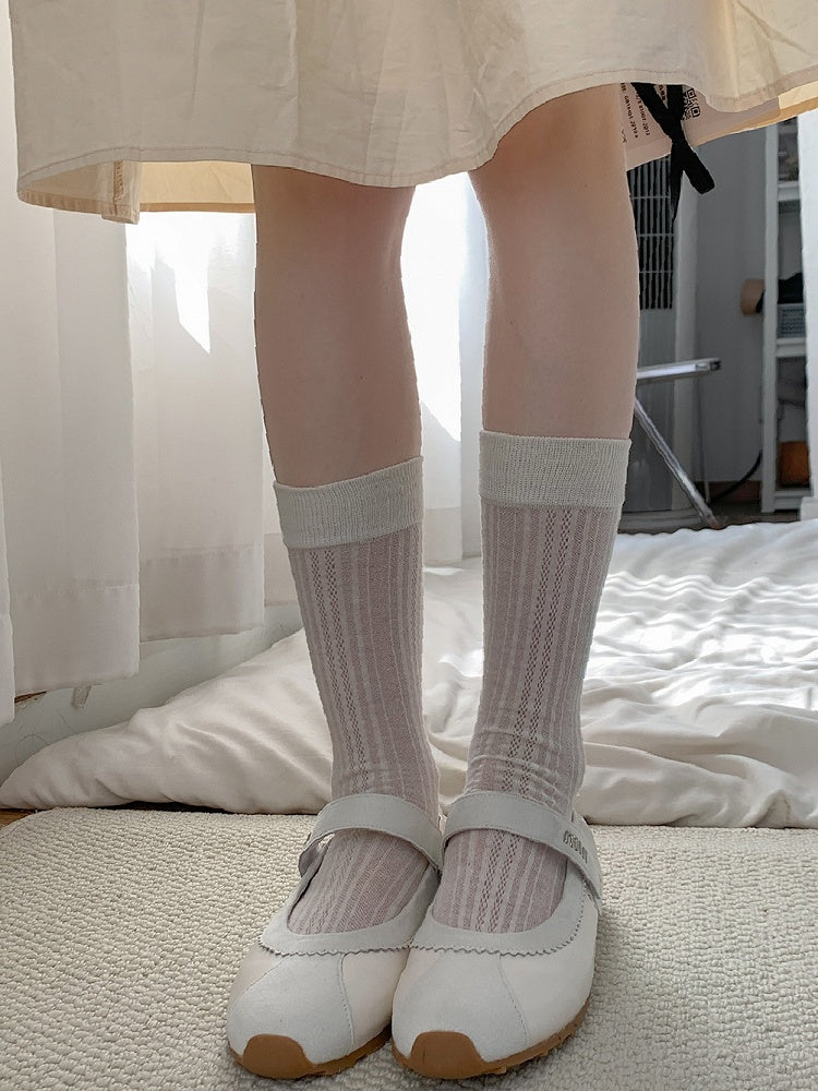 Calf Balletcore Socken Beige