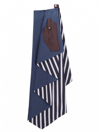 Gestreifte Schleppe Blau