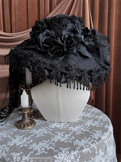 Black Gorgeous Dark Gothic Lolita Hat
