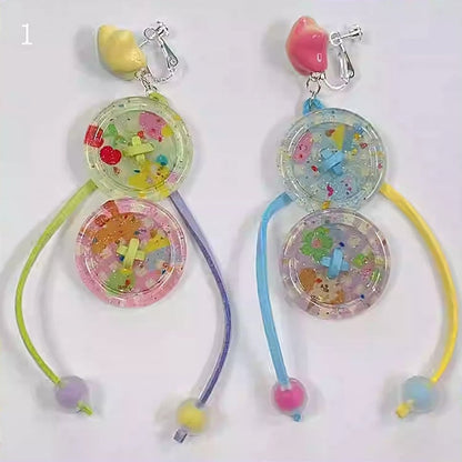 Beaded Charm Options Button 4 Ear Clips