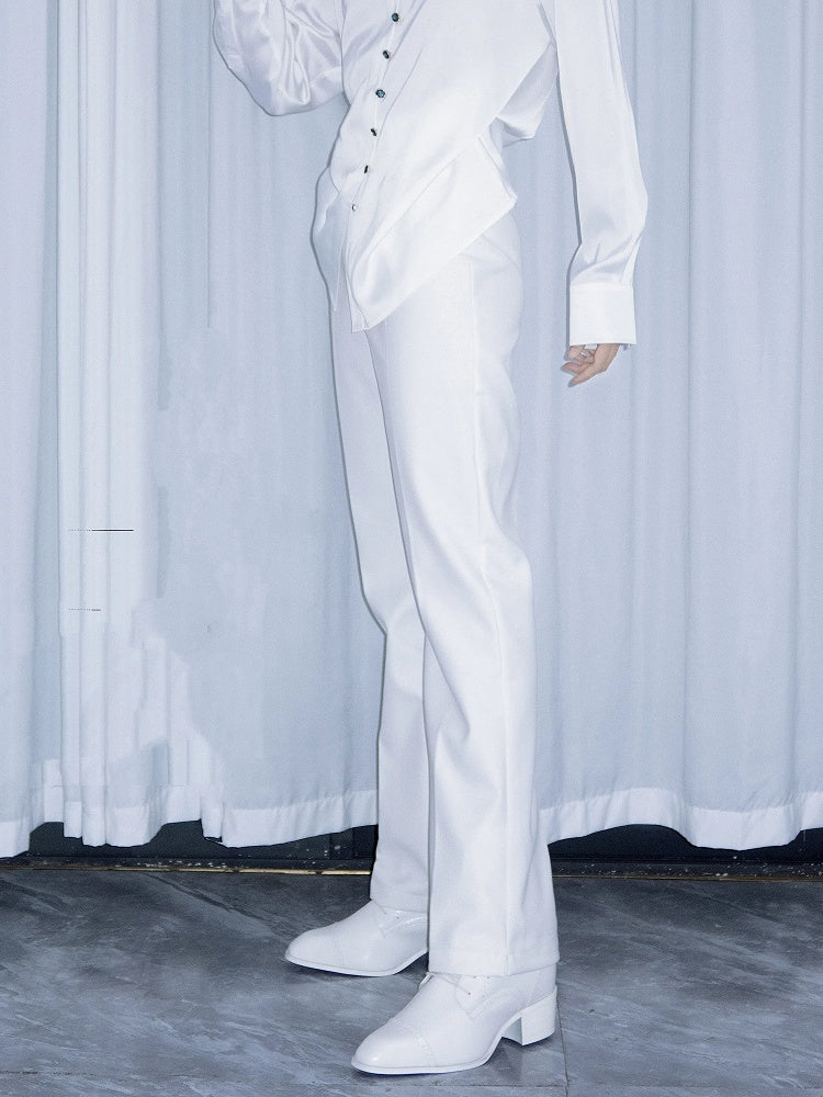 White Ouji Straight-Leg Pants Extended - Yun Ni Wu Bie