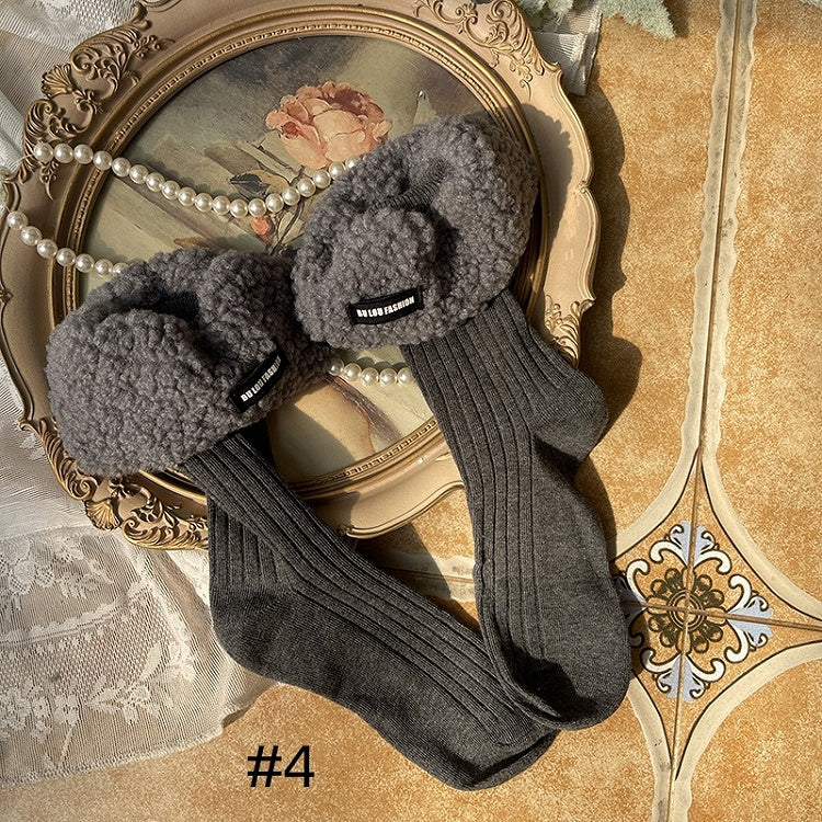 Sweet Plush Cuff Calf Socks