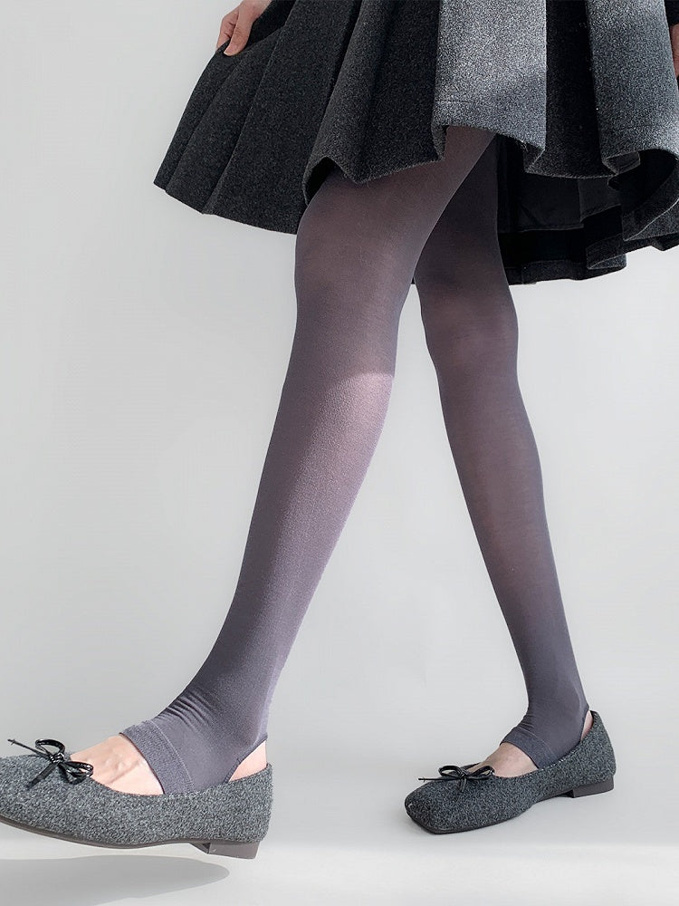 Pantyhose Gray Semi-Sheer Stirrup