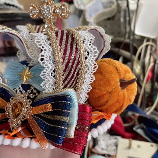 2 Mini Hat And Leaf Details Options Bowknot Pumpkin with Halloween - Forever Rose