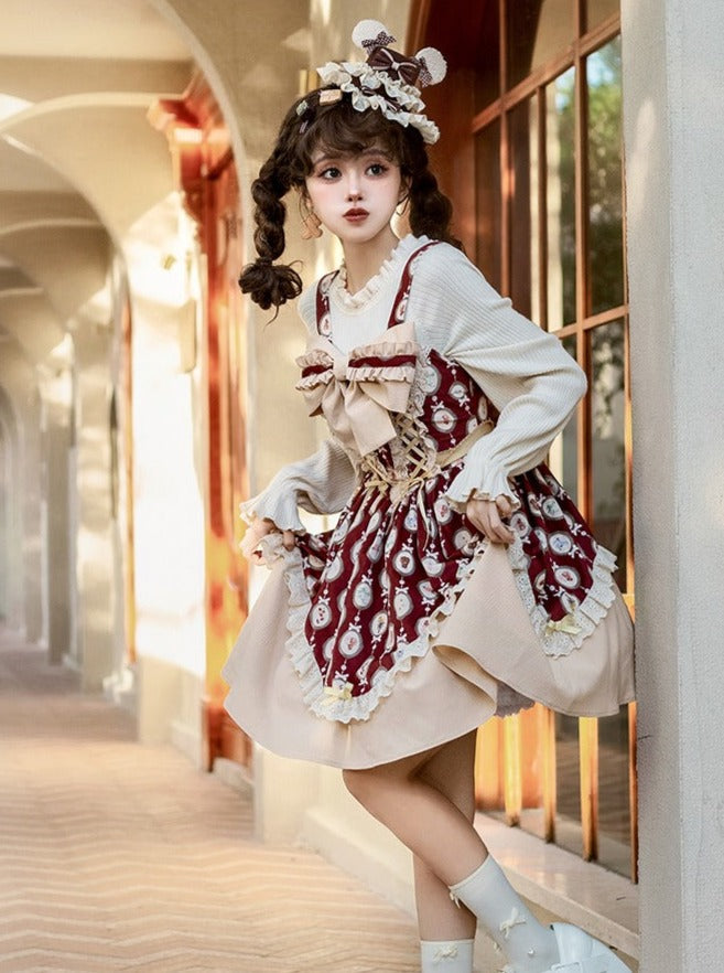 Dress Lolita Handle Print Ribbon