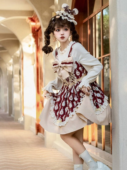 Dress Lolita Handle Print Ribbon