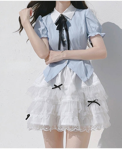 Bow Ribbon Tie Black