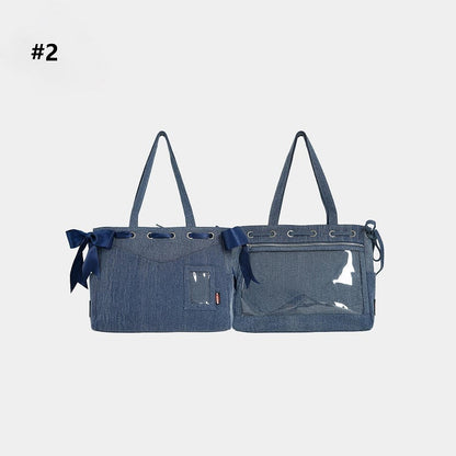 Blue Bag Ita 2 Tote Bow Balletcore Denim Colors Accents