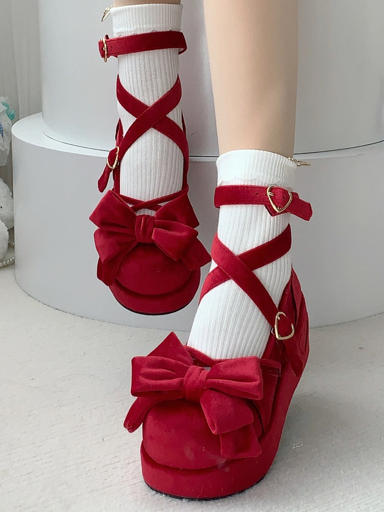 Velvet Lolita at Bow in Sweet Red Wine Platforms - Top