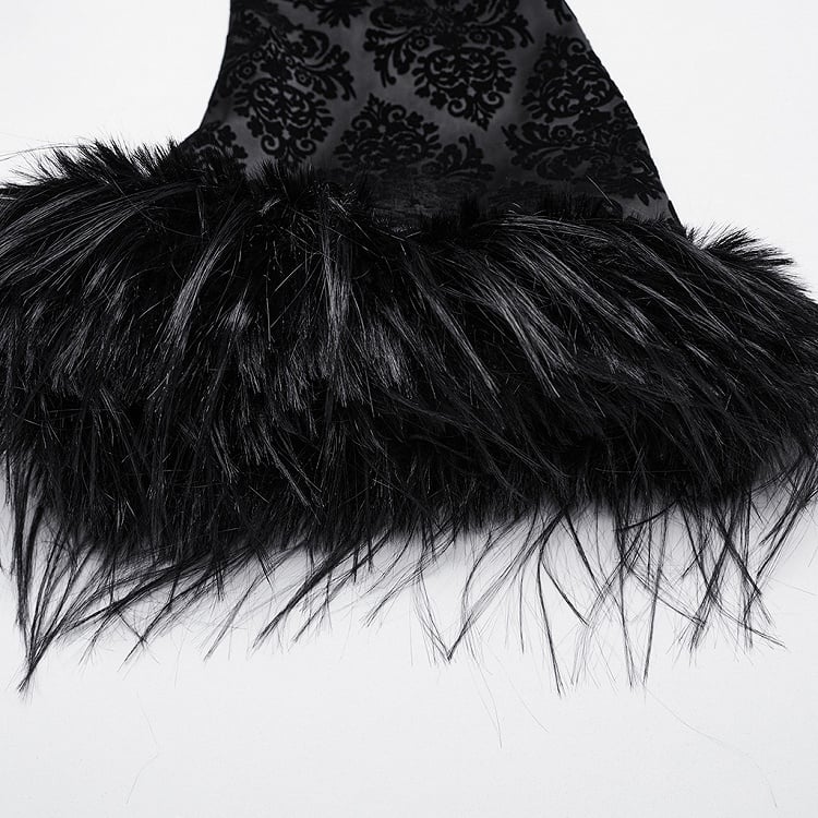 Black Gothic Gorgeous Jacquard Coat