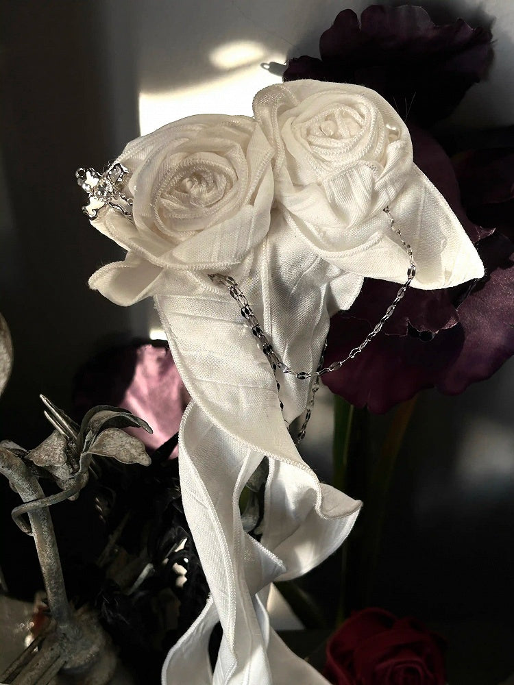 Rot/Weiß/Dunkelblau/Rosa/Lila Gothic Lolita Rosettenbrosche