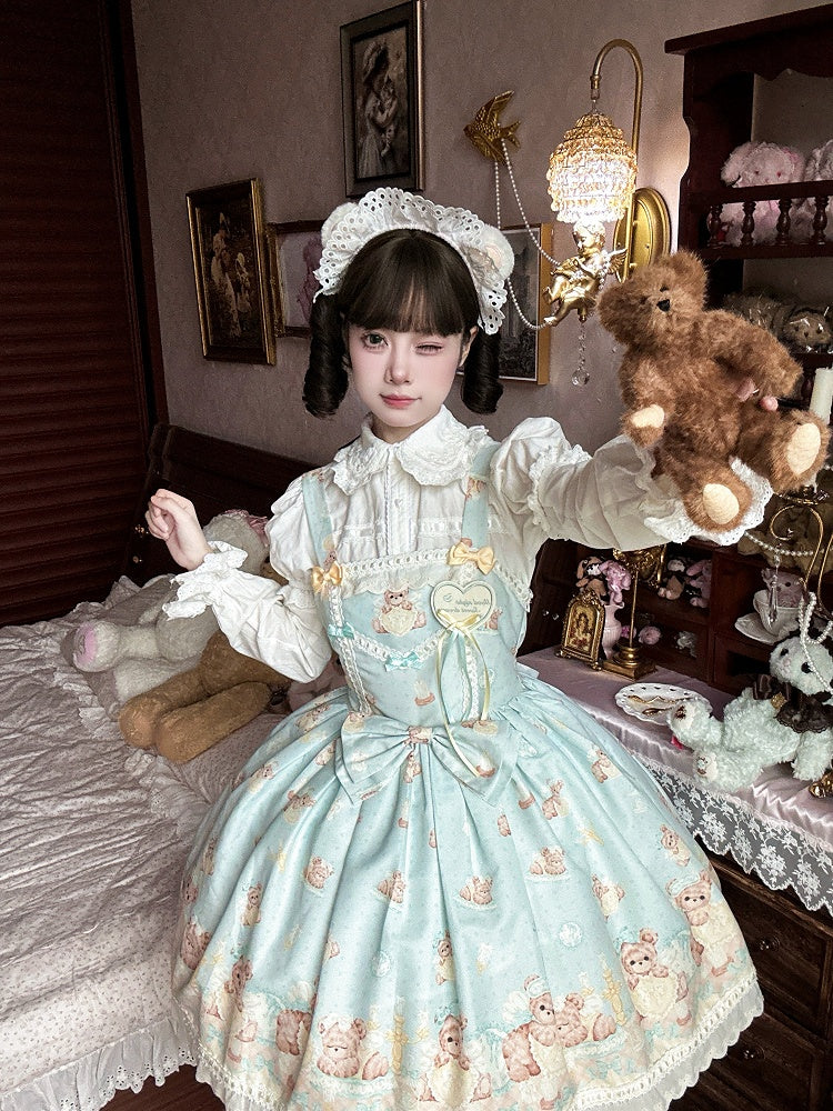 Mintgrünes Teddy Sweet Lolita Kleid