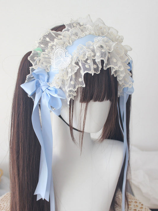 Style Sweet Hairband Ruffled 7-Color Lace