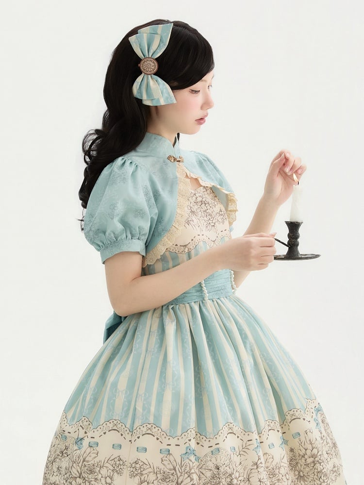 Bolero Puff Sleeevs Blue
