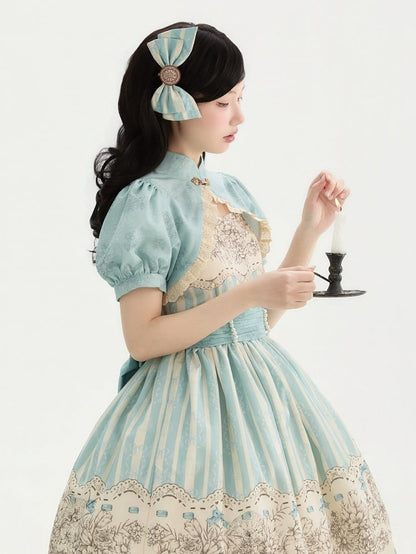 Bolero Puff Sleeevs Blue