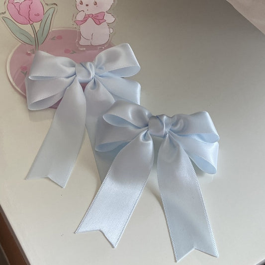 Sweet Bowknot Hairclip Blue Lovely Light