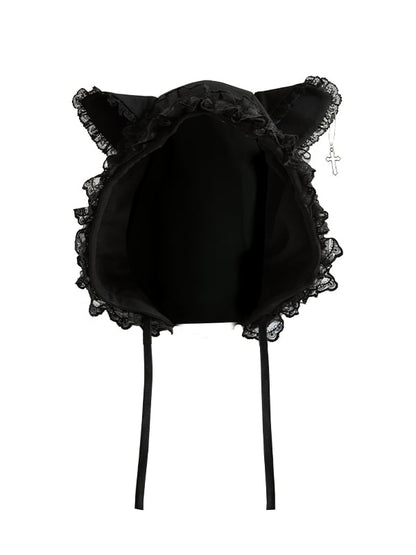 黒耳猫フード取り外し可能