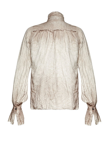 Tie White Shirt Steampunk Men's