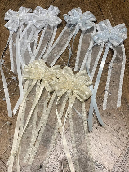 – Color Lolita Hairclip Ribbon 6 Butterfly Options