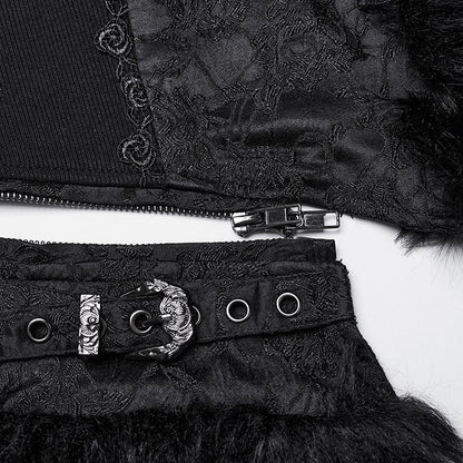 Goth Detachable Black Vest