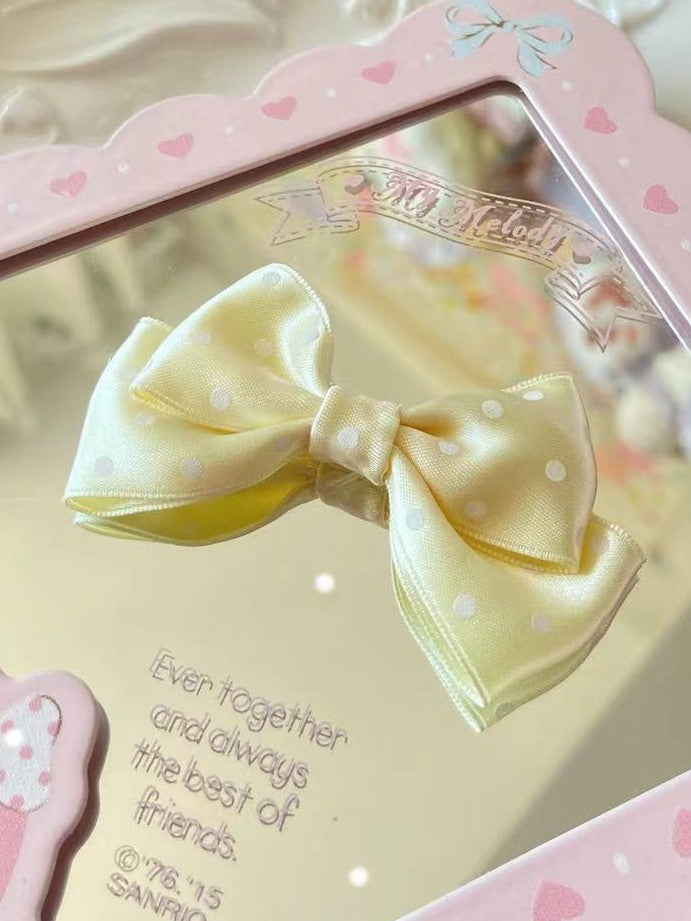 10 Color Bowknot Hairclip Pattern Polka-dot Options