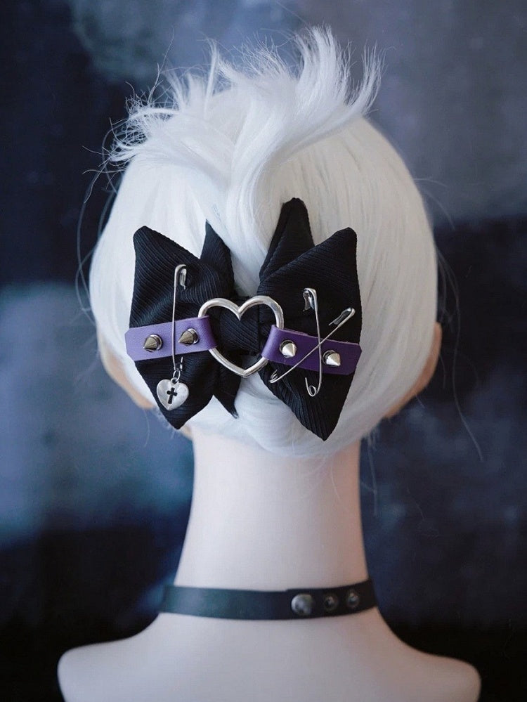Handmade Hair Claw Clip with Bow Accents - Strange Sugar