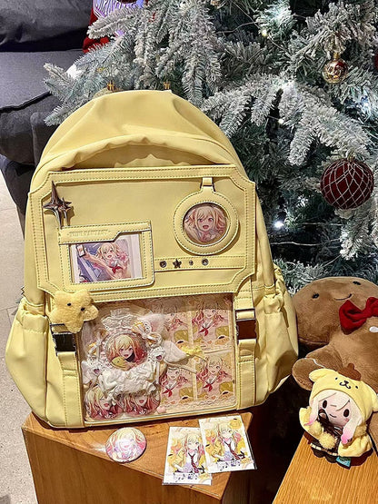 Light Yellow Star-Embellished Large Ita Backpack - Yuni Fairy