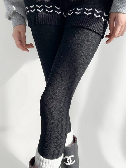 Knit (5 Tights Fine Colors) Ribbed