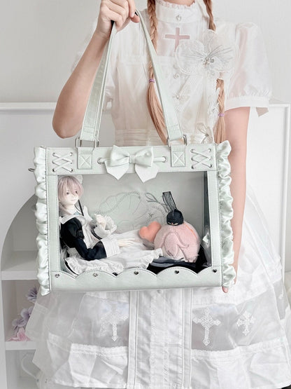 Green Tea Party BJD Doll Bag with Ruffles - Salt Tea