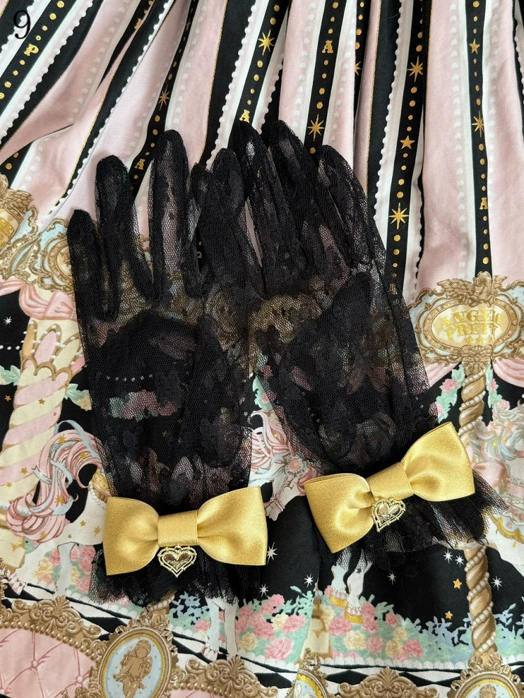 Krone/Herz Schleife Spitzenhandschuhe Optionen Charm 16