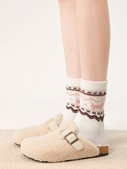 Pattern Colors Sock Geometric and Warm 6 Puppy