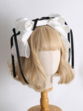 Maid Lolita BlackWhite Bowknot KC