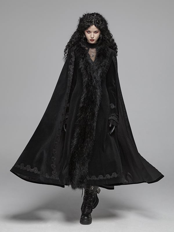 Gothic Long Gorgeous Coat Black Vintage