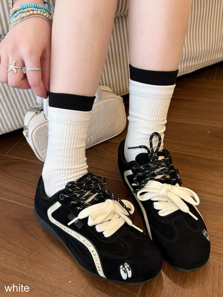 Colorblock Ribbed Ankle Socks - Xi Shang Mei Shao