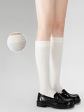 40CM JK Creamy Calf Socks Slimming Anti-Slip White/Brown/Black