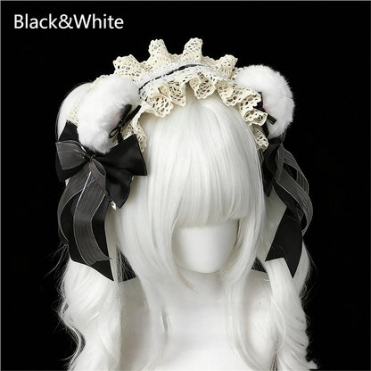 Lace Ear Colors KC with 3 Accent Bow Trim Bear