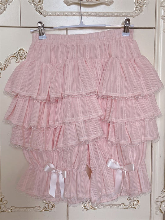 Bloomers Multi-Layered Cotton Pink Lolita