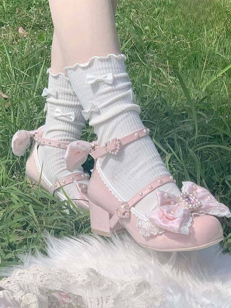 Detachable Beaded Polished And Dusty Pink Rhinestone Decorated