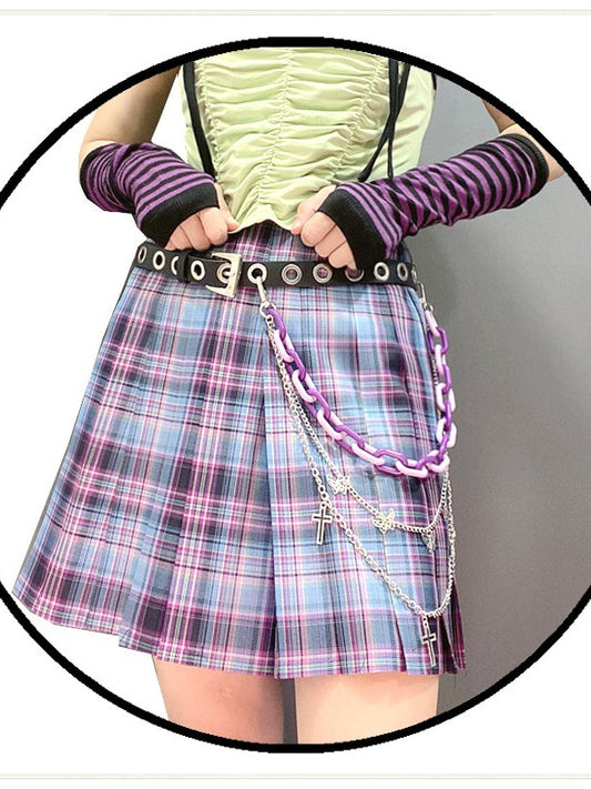 2-Color Cross and Butterfly Layered Waist Chain Set with Belt - Mr. Cat