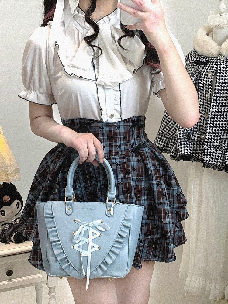 High-Waist Edgy in Skirt: 3 Sweet Jirai Tiered Plaid Kei Colors
