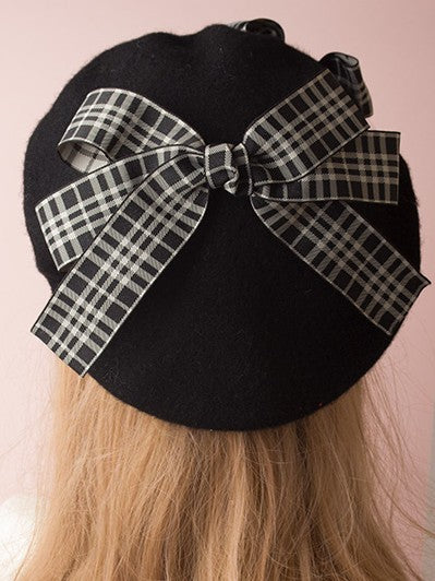 Bowknot Options Color 4 Beret Plaid