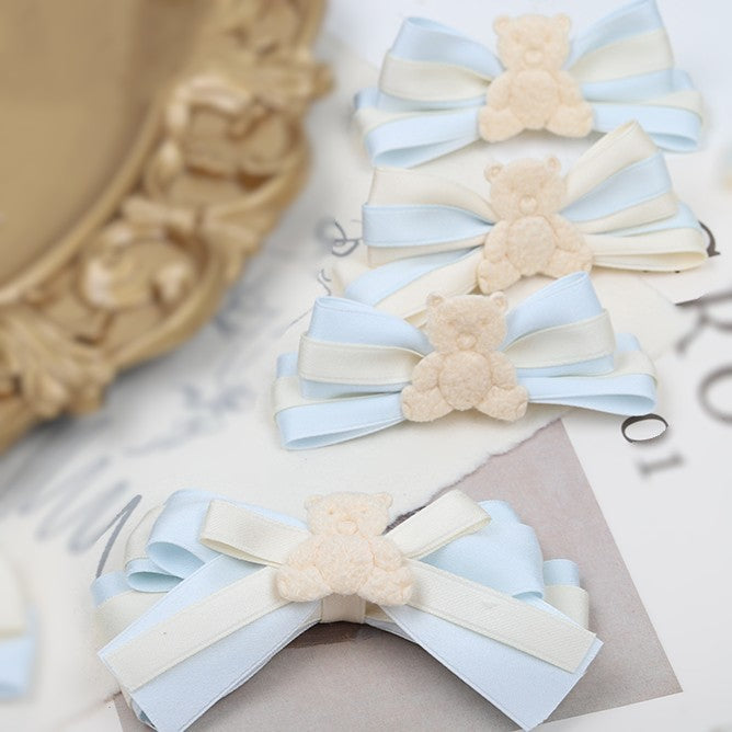 Bear Decoration 4 Sweet Options Lolita Bowknot Hairclip