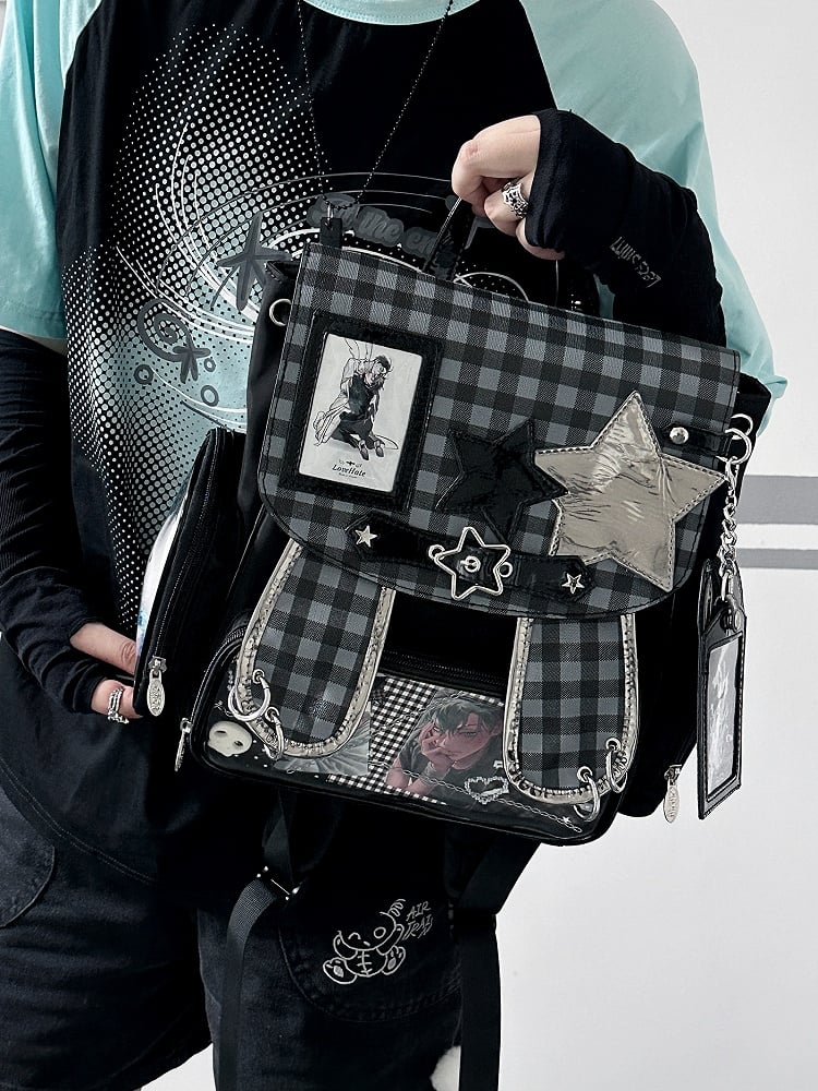 Mit abnehmbarem Rucksackhalter Ita-Karte Schwarzer Hasen-Anhänger