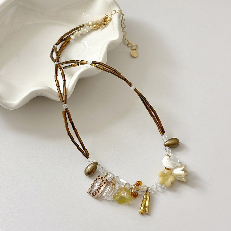 Lily of the Valley Beaded Necklace