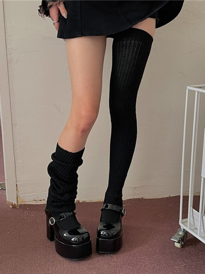 Knitted Black Options Socks Length 60/80/100CM