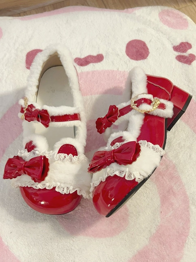 Accents Lolita Low Ear Bear Wine Closure with Snap Red Heels Sweet